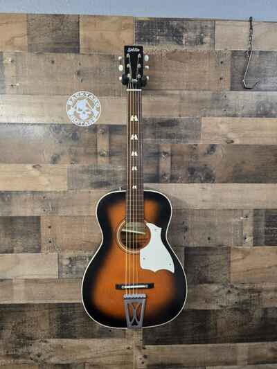 Harmony Stella H-6130 parlor travel guitar vintage USA 60s - sunburst