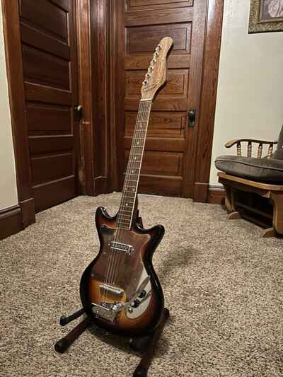 Teisco Kawai S-1 Early 60s Electric Guitar Sunburst Japan Made