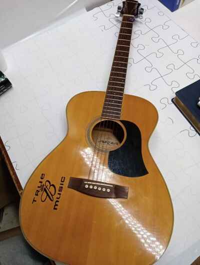 Aria AW-20N Used  Acoustic Guitar Official Budweiser Promo True B MUSIC