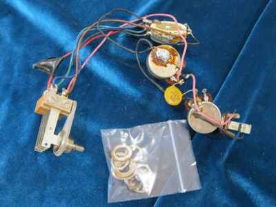 Vintage 1976 GIBSON S-1 Guitar Wiring Harness Pots Jack Switch