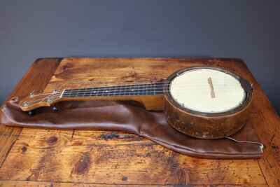 Banjo Ukelele 4 String Small Open Back Vintage 1930s 1940s