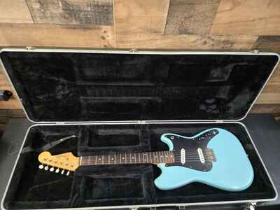 1961 Fender Musicmaster With Case Refin Daphne Blue Great Player