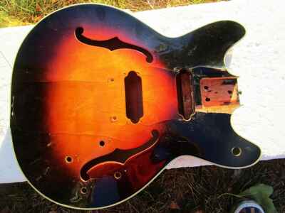 VINTAGE HAGSTROM VIKING GUITAR BODY, 1960S, DAMAGED, "AS IS"