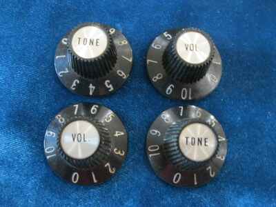 4 Vintage 1974 Gibson WITCH HAT Knobs SG ES-335 175 150 EB-0 EB-3 Flying V clean