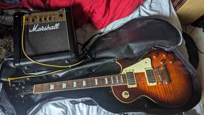 Epiphone Les Paul Standard 50s Electric Guitar + Marshall Amp