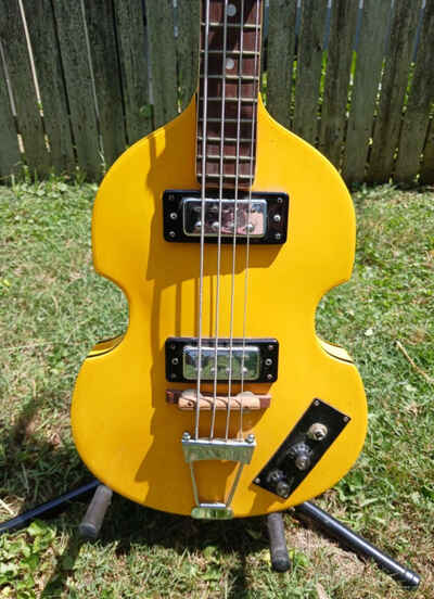 ~ VINTAGE 1960S Teisco Beatle Bass Guitar Hofner Klira Kimberly MIJ Japan ~