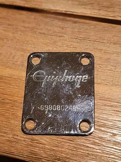 Epiphone EB0 SG by Gibson Bass Guitar Neck Original Neck Plate