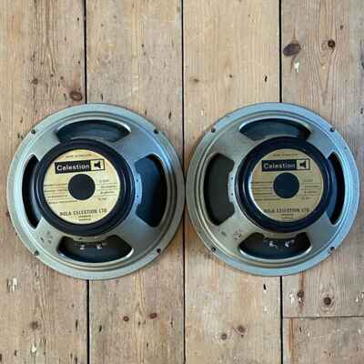 Vintage 1975 Celestion G12S Guitar Speakers Blackback - Marshall JMP