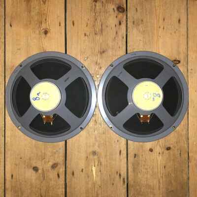 Pair of matching 2x10 Elac 10" ceramic guitar speakers  Wem Vox Dallas sixties