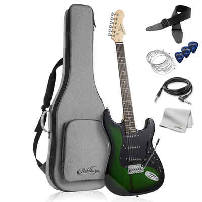 OPEN BOX - 39" Full-Size Electric Guitar Beginner Kit - Green-Black