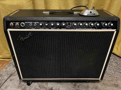 1970??s Fender Super Twin black face hard wired valve 180watt + foot switch Rare