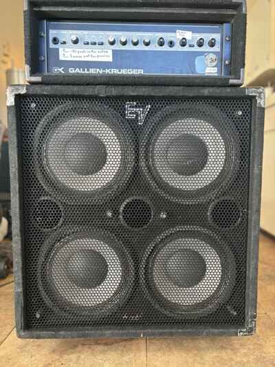 BASS GUITAR SET UP EV B-410 & GALLIEN KRUEGER 800RB AMP  RARE VINTAGE SLEEPER