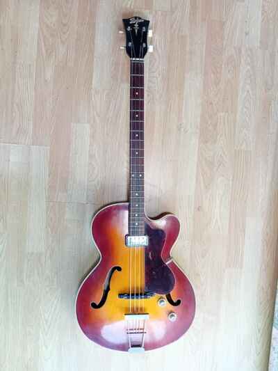 Hofner Senator  4 string electro-acoustic bass guitar, purchased new  1964. £950