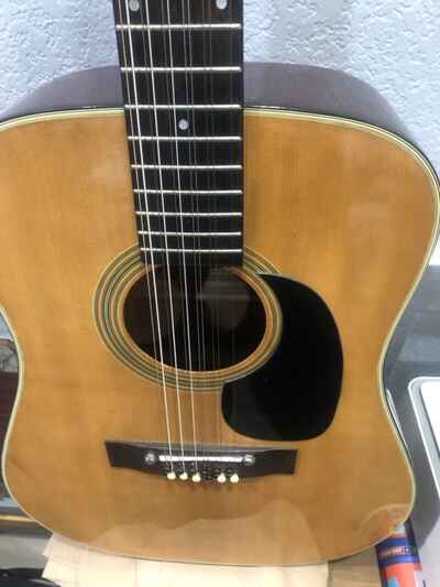 Vintage 1970s Hohner Model HG12 Acoustic 12 String Guitar Read Description