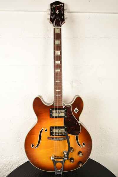 Harmony Meteor H671 Hollow Body Electric Guitar - 1972 Sunburst