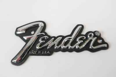 Vintage FENDER "Made In USA" All Metal Logo Amp Case  1970s 1980s Black Chrome