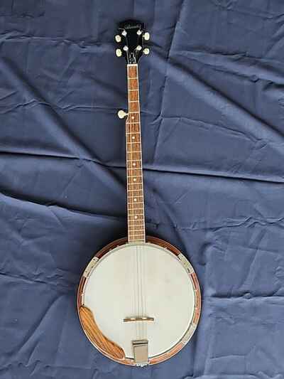 Vintage Lorento Dark Brown 5 String Banjo Made In Japan