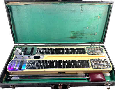 vtg 1960s 70s Guyatone Bruno Conqueror Double Lap Steel fender stringmaster case