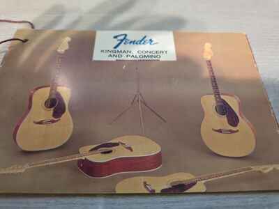 FENDER ACOUSTIC KING, CONCERT, PALOMINO 1968 COLOR HANDTAG AND WARRANTY-NO CARD