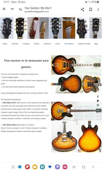 1952 Gibson Mint ES-5 Highly Flamed Maple Sunburst, Very Rare Vintage Guitar