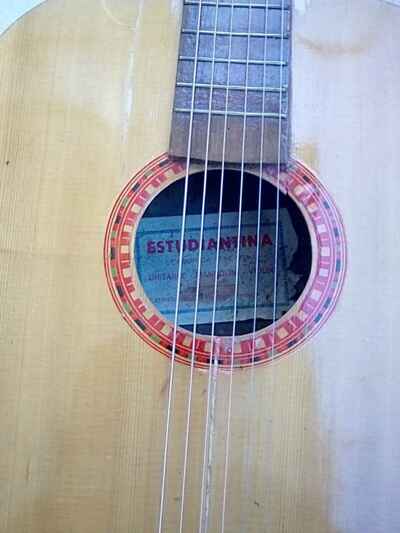 Chitarra acustica "estudiantina" liuteria siciliana 1965