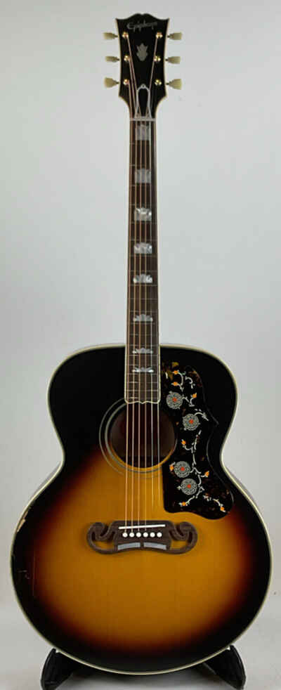 Epiphone 1957 SJ-200 Acoustic-Electric Guitar - Vintage Sunburst - Body Impact