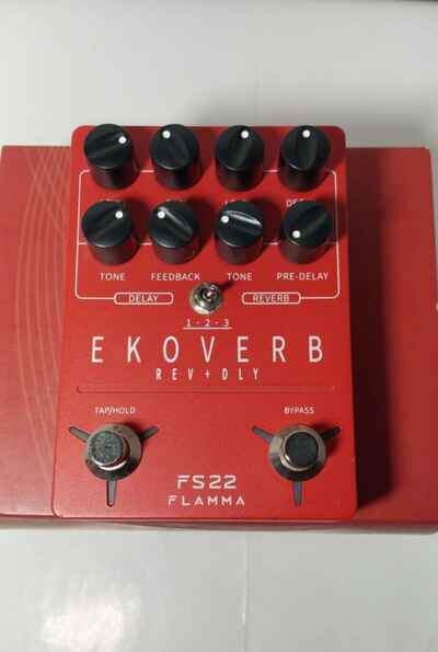 FLAMMA FS22 Stereo Delay & Reverb Combo Effects Pedal Tap Tempo