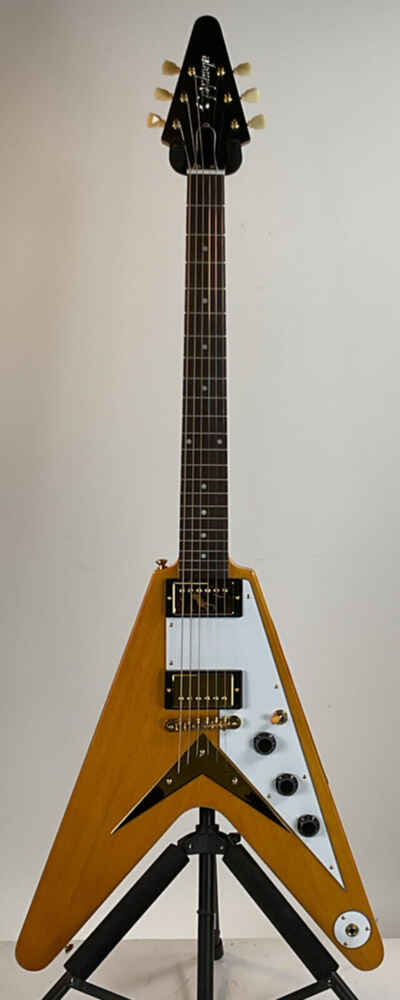 Epiphone Flying V 1958 Korina Electric Solidbody Guitar, Natural